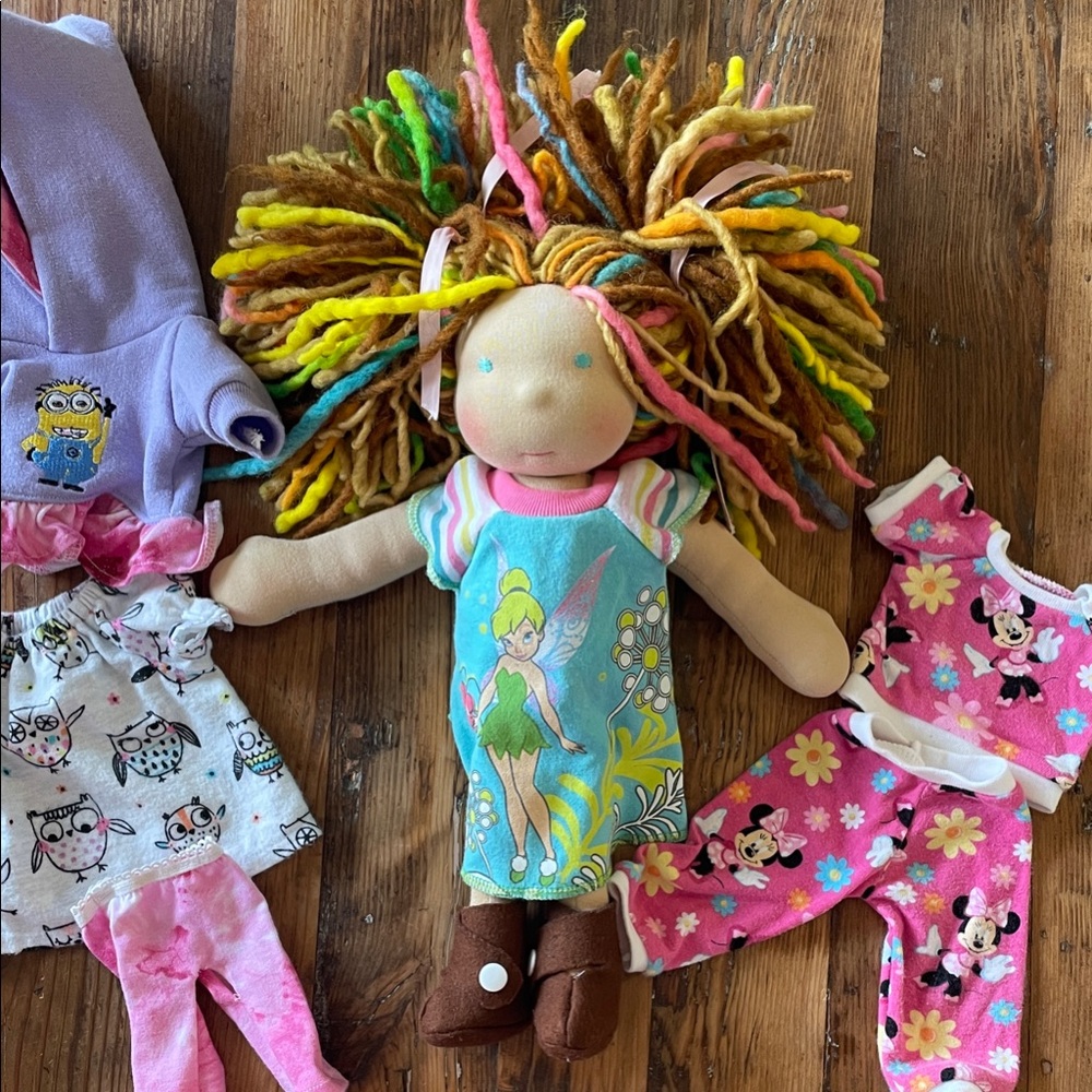 Dragonfly Hollow Waldorf Doll with Dress Pajamas Hoodie and Extra outfit